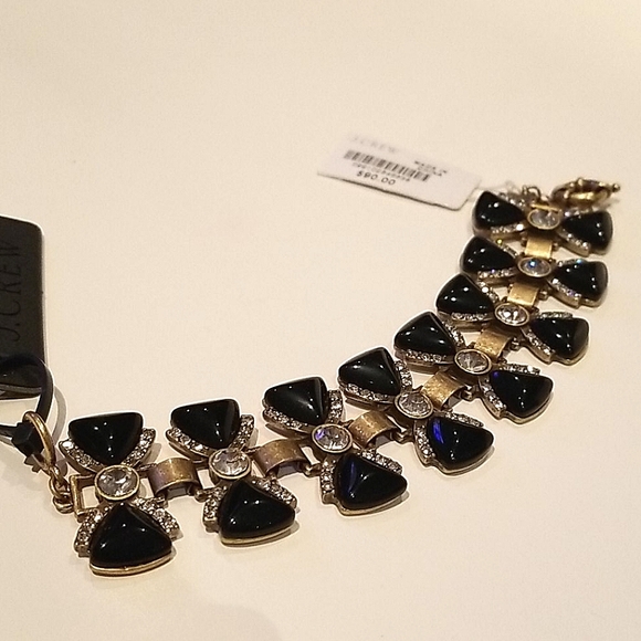 J. Crew Tuxedo Bows Bracelet NWT - Picture 2 of 3
